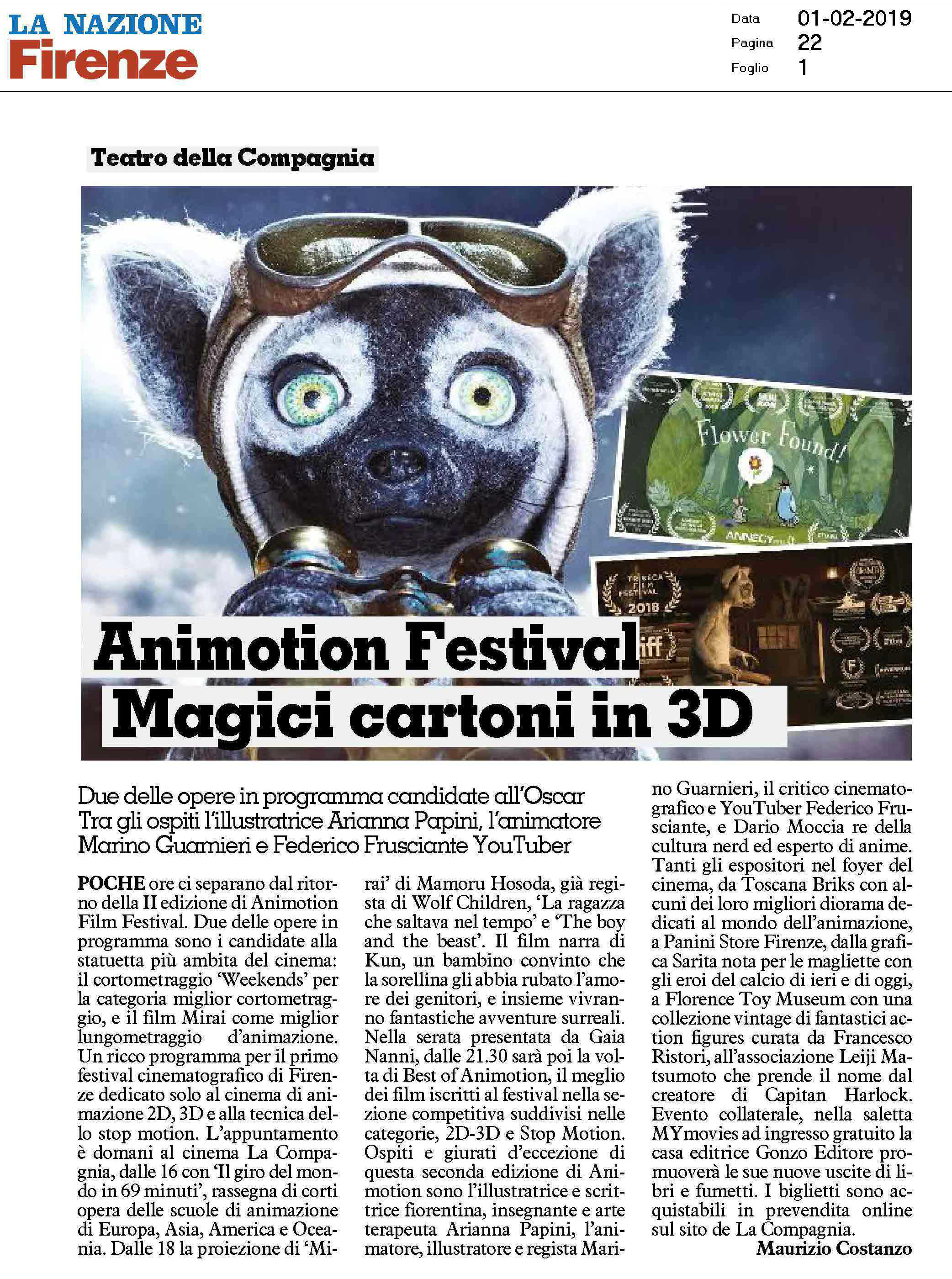 nazione firenze animotion 2019